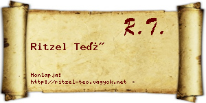 Ritzel Teó névjegykártya